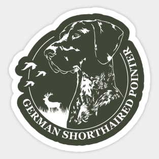 German Shorthaired Pointer dog portrait Sticker